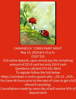 May Cavases N' Corks Paint Night