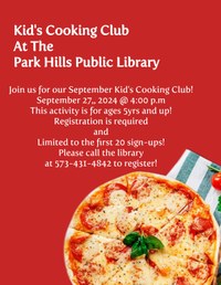 September Kid's Cooking Club